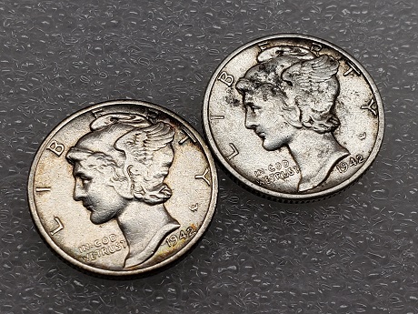 Are-These-Both-1942-D-Over-41-Mercury-Dimes?